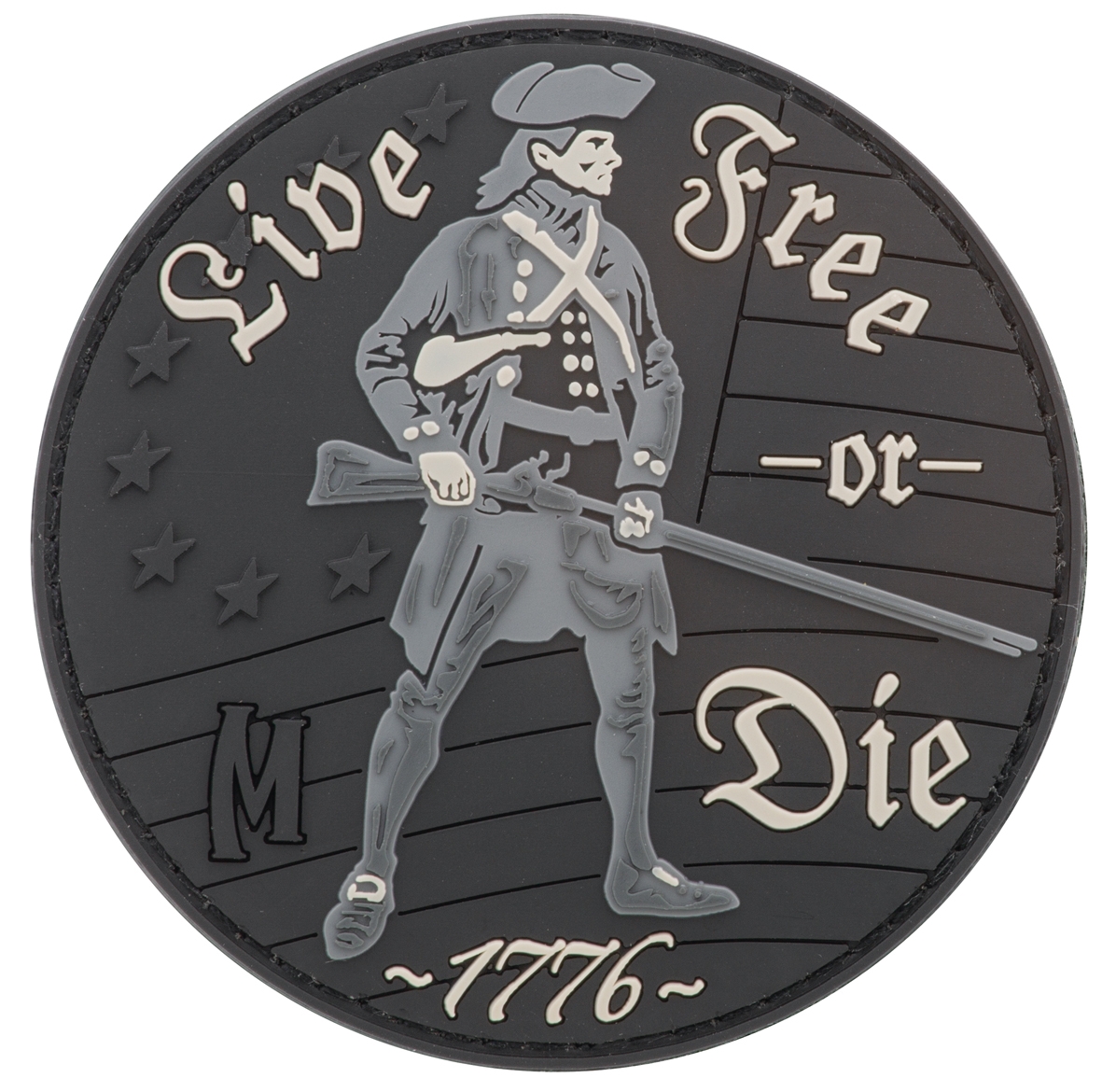Maxpedition Rubber Patch LIVE FREE OR DIE Swat